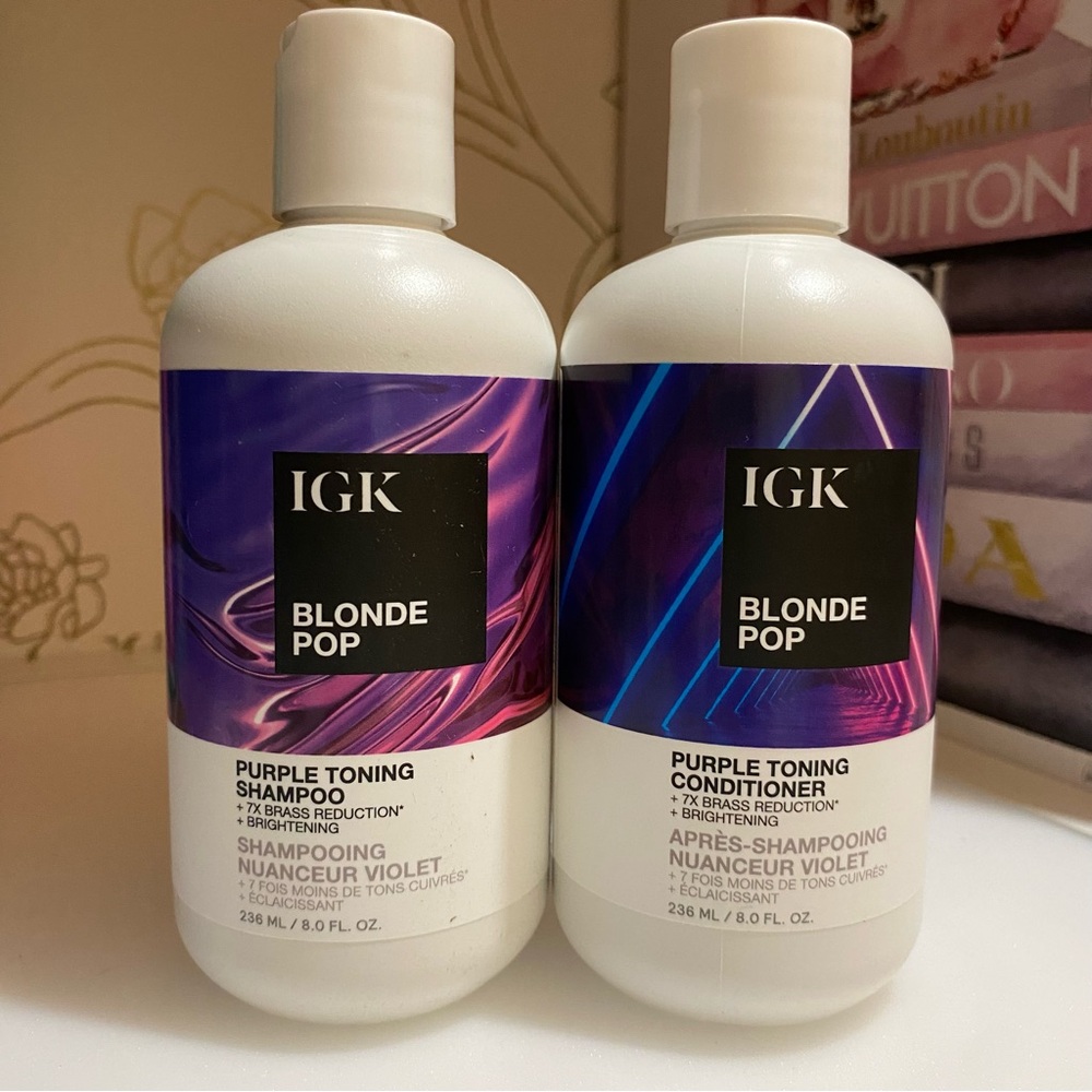 IGK Blonde Pop Toning Shampoo and Conditioner Set